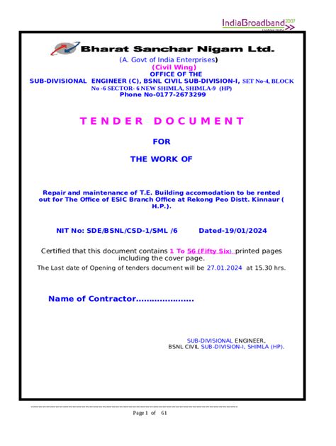 Bsnl Officers Directory Civil Wing Doc Template Pdffiller