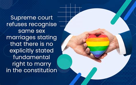 Supreme Court Refuses Recognise Same Sex Marriages Stating That There