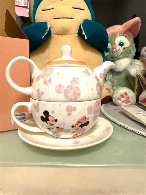 Disney Mickey Minnie teapot set with plate 傢俬家居 廚具和餐具 茶具配件 Carousell