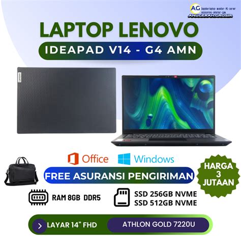 Jual TERMURAH Laptop Lenovo Ideapad V14 G4 AMN Athlon Gold 7220U Ram