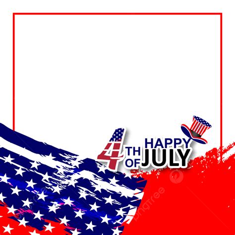 Happy 4th Of July Clipart Vector 4th July Usa Day Transparent Frame