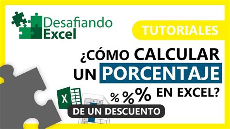 ¿cómo Calcular El Porcentaje De Un Descuento En Excel Tutoriales De Excel 48 Youtube