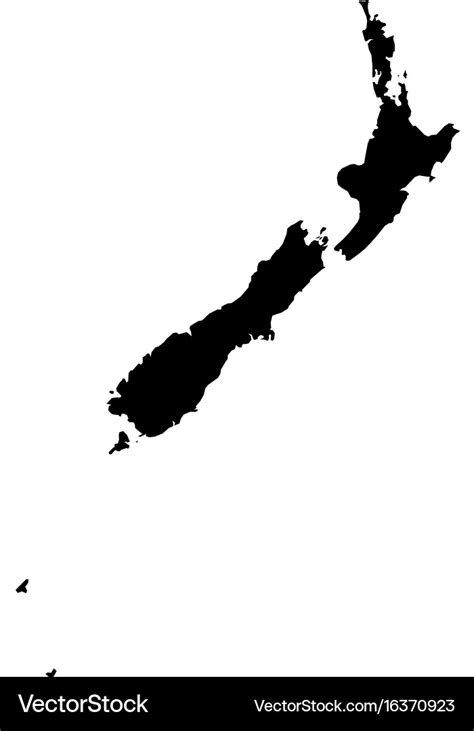 New zealand map Royalty Free Vector Image - VectorStock