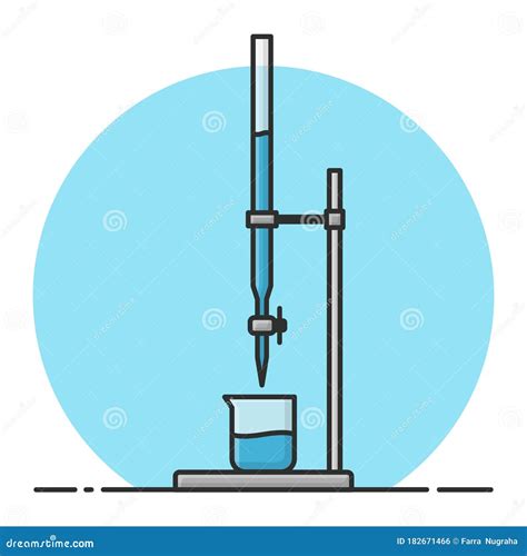 Buret Chemical Experiment Laboratory Chemistry Science Stock Vector