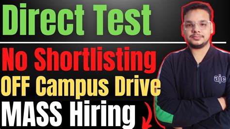 Direct Test OFF Campus Drive For 2024 2023 2022 Batch Hiring