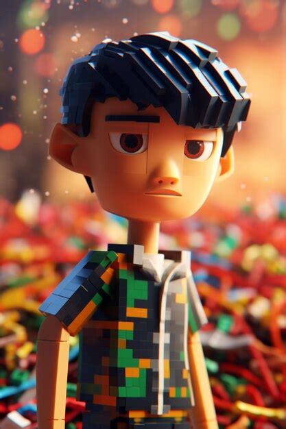 Premium Ai Image Lego Man With A Lego Head And A Lego Shirt On