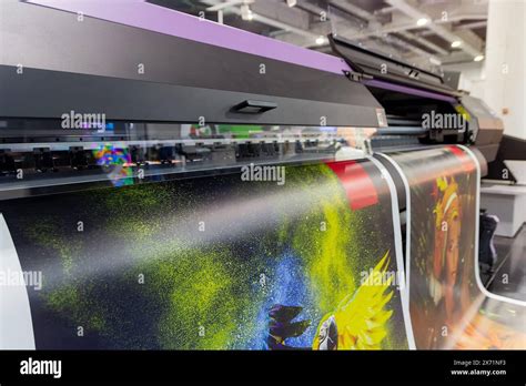 Large Format Printing Machine In Operation Industry Stock Photo Alamy