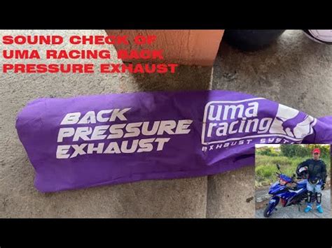 Uma Racing Back Pressure Exhaust V2 Sound Check Sniper 150 YouTube