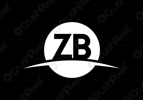 Initial Monogram Letter Z B Logo Design Vector Template Graphic Stock