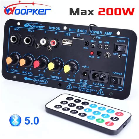 Woopker Amplifier Board W Bluetooth Usb Fm Radio Tf Player