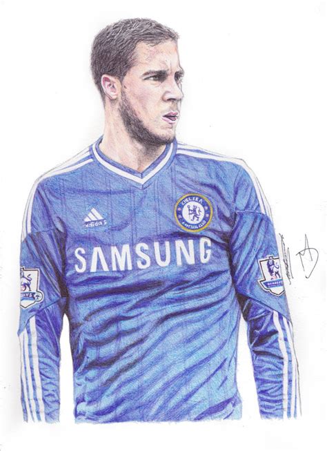 Eden Hazard Ballpoint Pen Drawing By Demoose21 On Deviantart