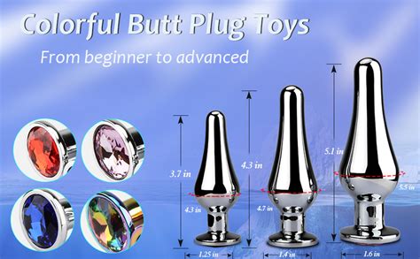 Amazon Anal Plug Trainer Kit PCS Stainless Metal Butt Plug Kit Prostate Massage Sex Toy