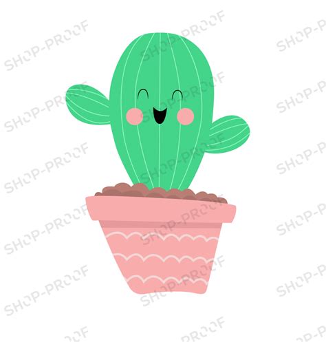 Cutest Cactus Vector Design Shop By Aquadigitizing