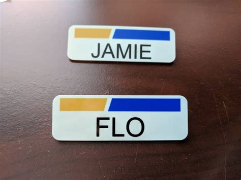 Flo or Jamie Progressive Insurance Name Badge Tag Cosplay | Etsy