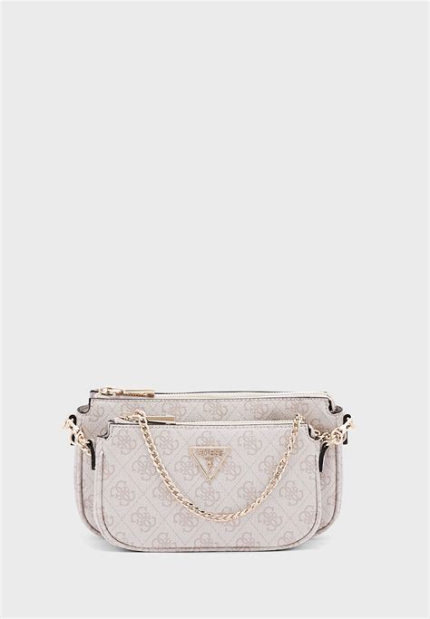 Buy Guess White Noelle Double Pouch Crossbody Bag For Women In Dubai