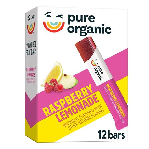 Pure Organic Layered Fruit Bars Gluten Free And Vegan