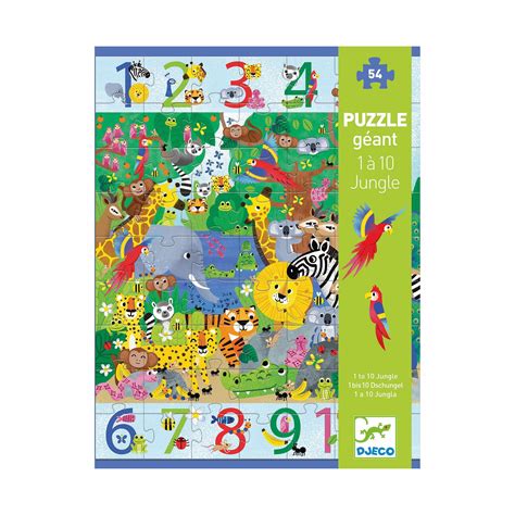 Djeco Puzzle 1 Bis 10 Dschungel 54 Teile Online Kaufen MANOR