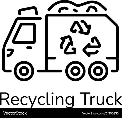 Recycling truck Royalty Free Vector Image - VectorStock