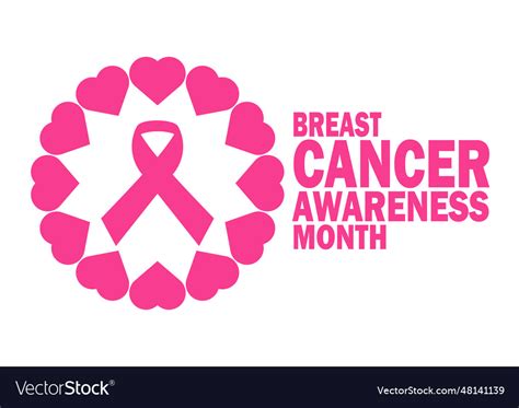 Breast cancer awareness month Royalty Free Vector Image