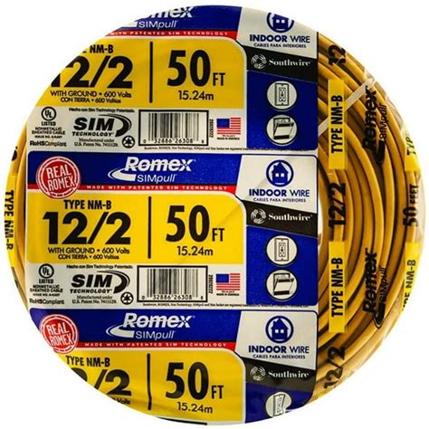 Southwire 28828222 50 122 With Ground Romex Brand Simpull Residential