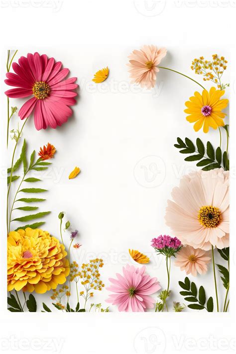 Top view floral background photo with plenty of copy space, perfect for ...