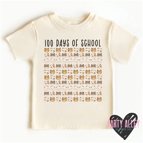 Cats 100 Days Of School Shirt 100th Day Of School 100 Days Of Cats