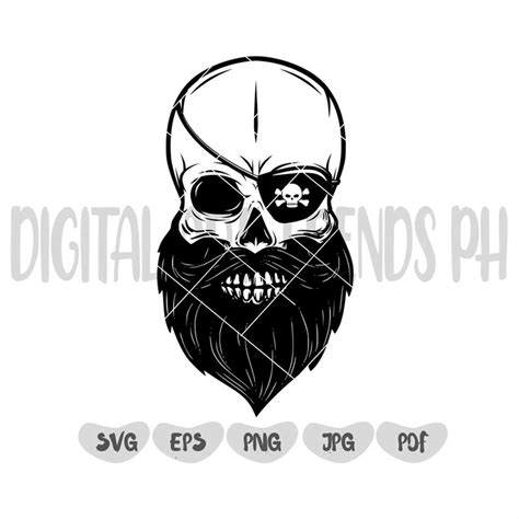 Pirate Skull Svg | Pirate SVG | Skull Svg | Pirate Clipart | - Inspire ...