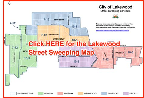 Lakewood Street Sweeping Schedules Maps Holidays