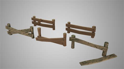 Artstation Stylized Wood Fences