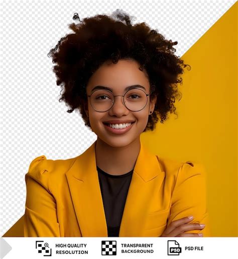 Una Mujer Nica Empresaria Afro Chica De Negocios Sonriendo A La C Mara