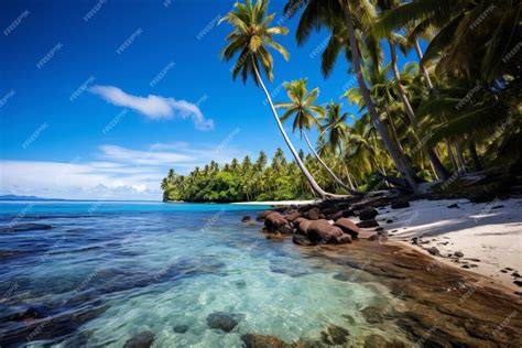 Premium AI Image | Paradise Unveiled Exploring the Tropical Beaches of Samoa in Stunning 32 AR