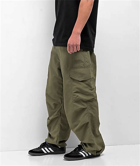 Olive Green Parachute Pants Multiple Colors