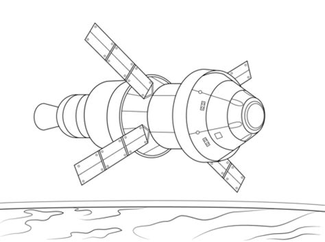 Kolorowanka Statek Kosmiczny Orion Modu Serwisowy Kolorowanki Dla