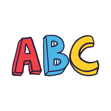 Premium Vector Vector The Letters Abc In Doodle Style Hand Drawn