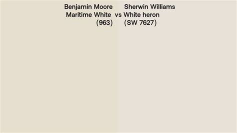 Benjamin Moore Maritime White 963 Vs Sherwin Williams White Heron Sw