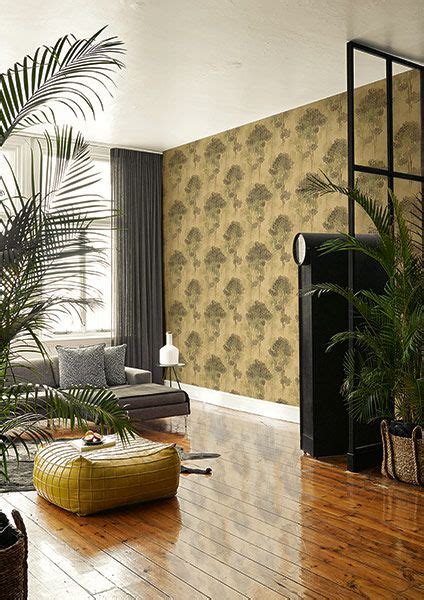 Trees Wallpaper Room Setting Идеи для дома Дом Для дома