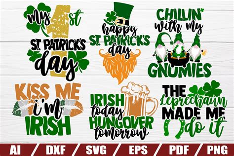 St Patricks Day Bundle Svg 23 Designs Dxf File Eps 493037 Cut