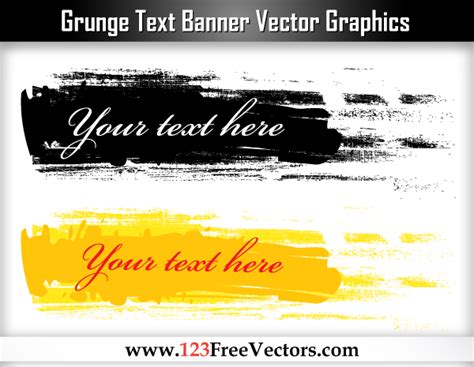 Grunge Text Banner Vector Graphics by 123freevectors on DeviantArt