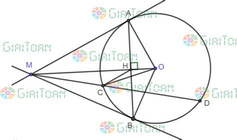 Từ điểm M ở bên ngoài đường tròn O R vẽ hai tiếp tuyến Giải Toán 9