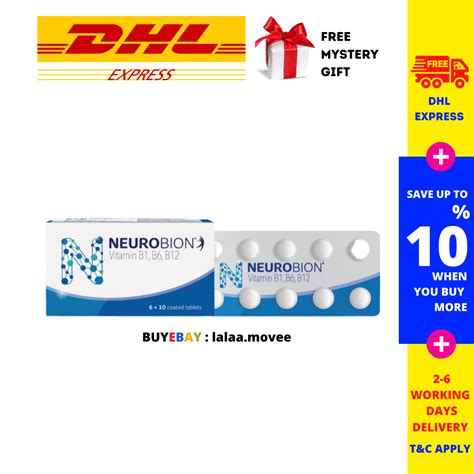 4 X NEUROBION 60's Vitamin B1, B6, B12 Nerve Relief Numbness Tingling