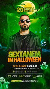 Flyer Story Sexta Sertaneja Halloween Social Media Psd Edit Vel