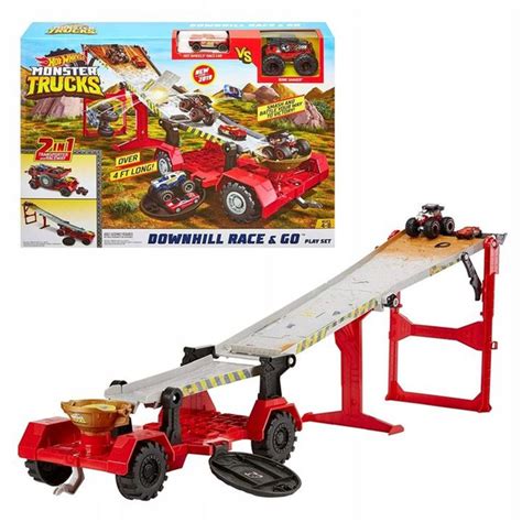 Игрушечный трек Hot Wheels Monster Trucks Трасса с рампой 2 в 1 трюковый набор Монстр Трак