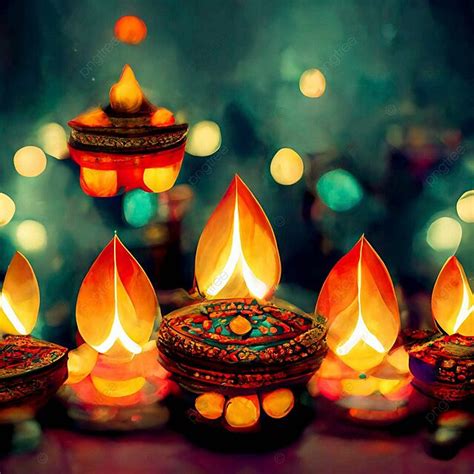 Happy Diwali Indian Festivalbackground With Candles Shubh Deepawali God