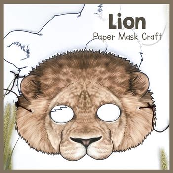 Lion | Paper Mask | Printable Craft Template | Lions by Simply Schoolgirl