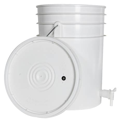 White Gallon Tamco Fermentation Bucket With Spigot Lid U S