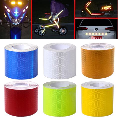 3m 2 X10 Colorful Reflective Safety Warning Conspicuity Tape Film Sticker Ebay