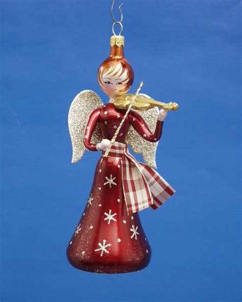 Soffieria De Carlini Angel With Violin Ornament The Lamp Stand