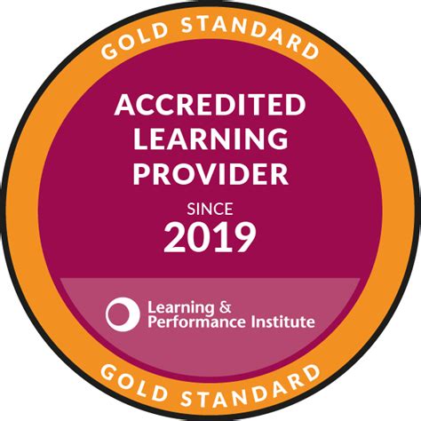 Accredited Learning Provider Gold 2019 Credly