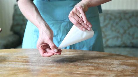 How To Fold A Parchment Pastry Bag Youtube