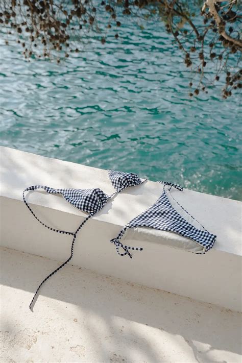 Braguita Bikini Cuadros Azul Vichy Eseoese